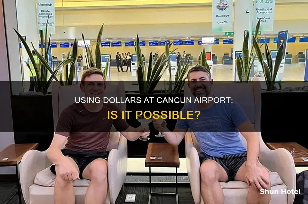 can you use dollars in cancun airport