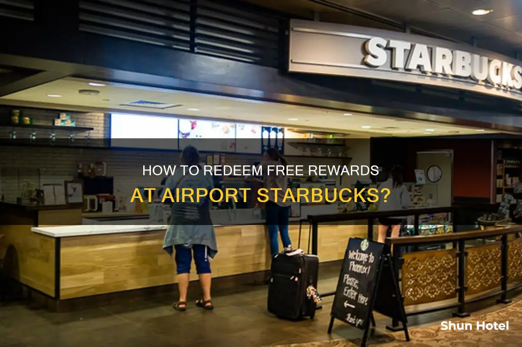 can you use free rewards at airport starbucks
