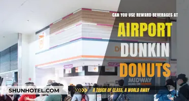 Redeeming Reward Beverages at Airport Dunkin' Donuts