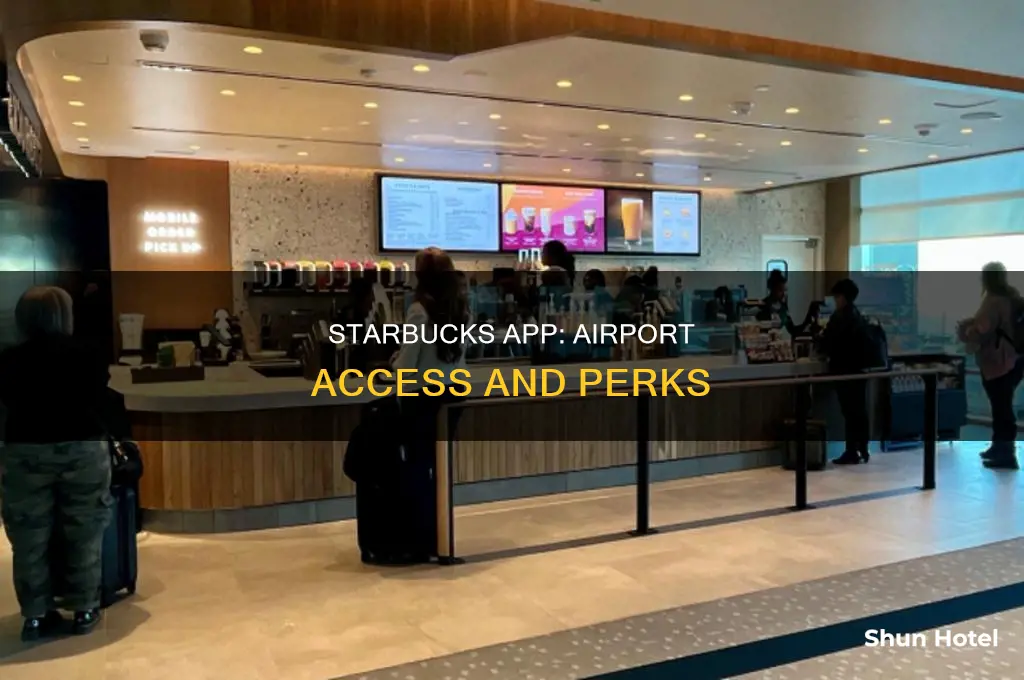 can you use starbucks app at airport