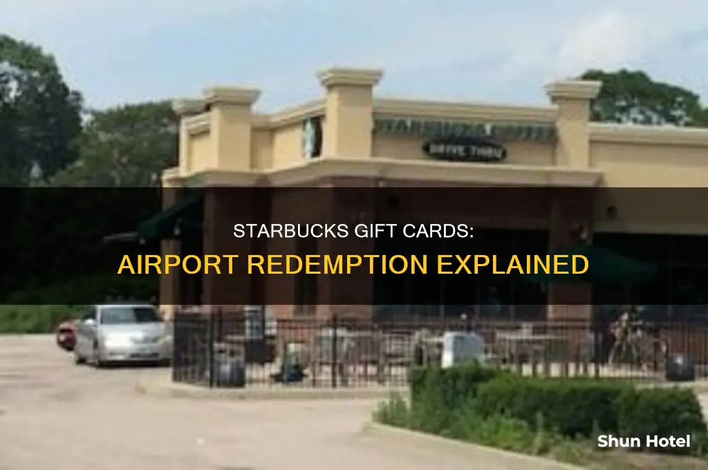 can you use starbucks gift cards at airport