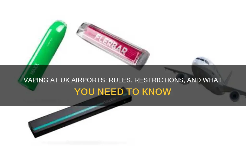 can you vape in an airport uk