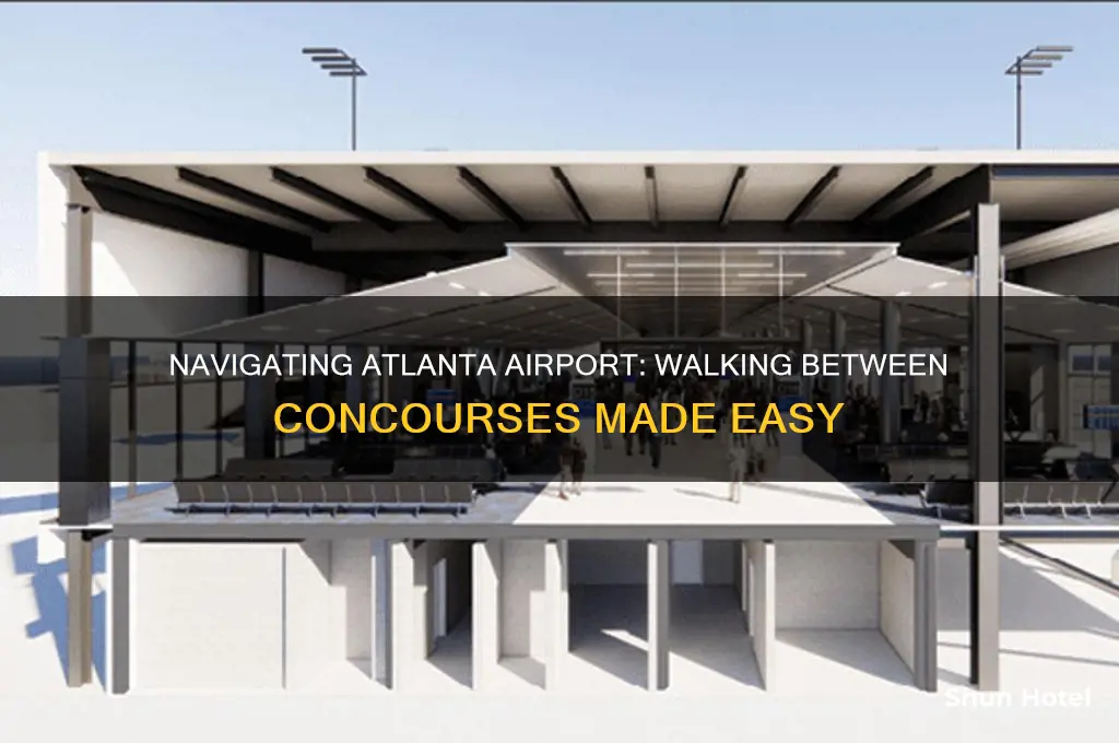 can you walk between concourses at atlanta airport