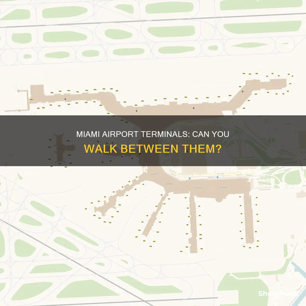 can you walk between terminals at miami airport