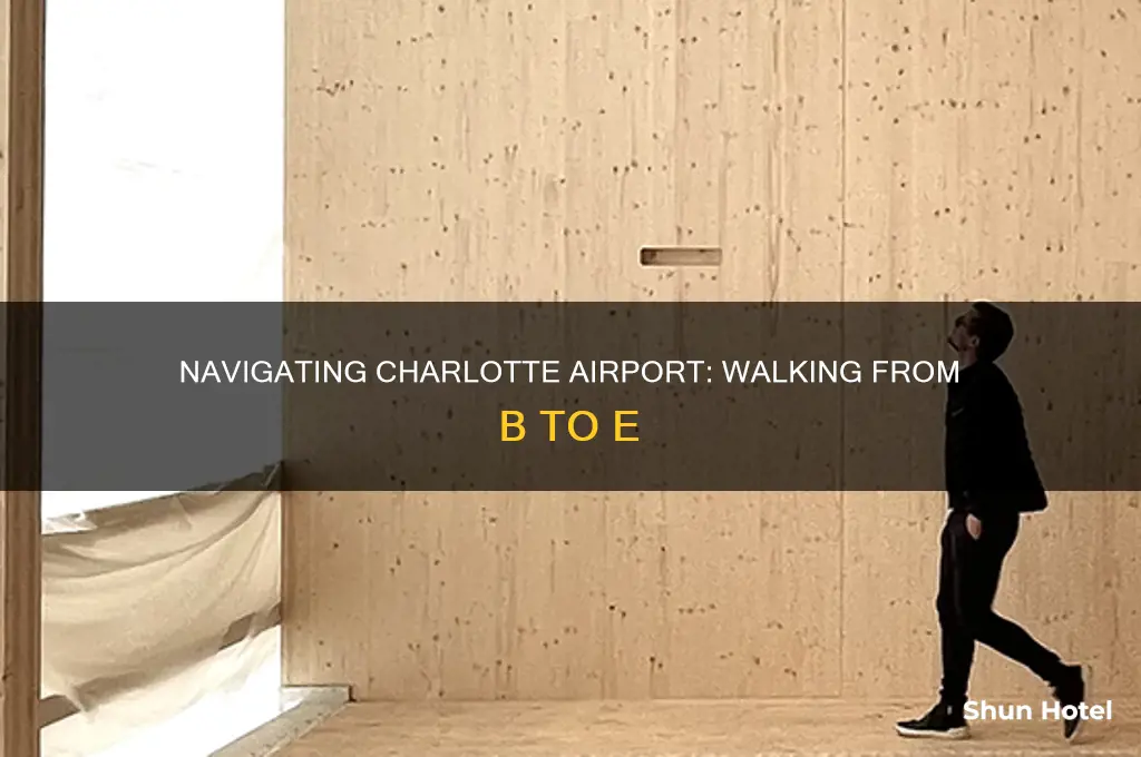 can you walk charlotte airport b to e