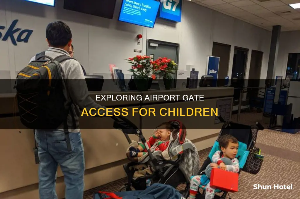 can you walk child to airport gate