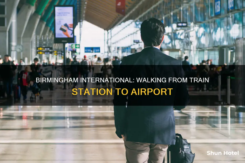 can you walk from birmingham international train station to airport