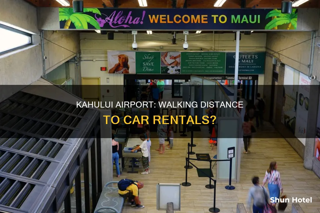 can you walk from kahului airport to car rental