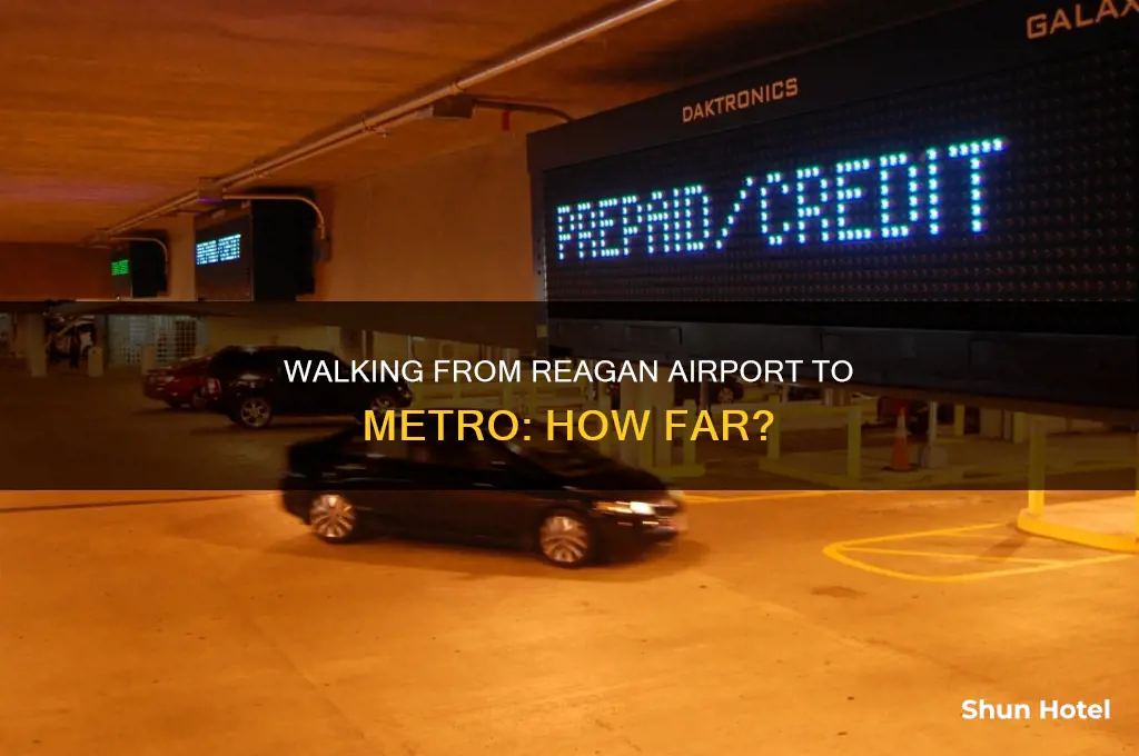 can you walk from reagan airport to metro station
