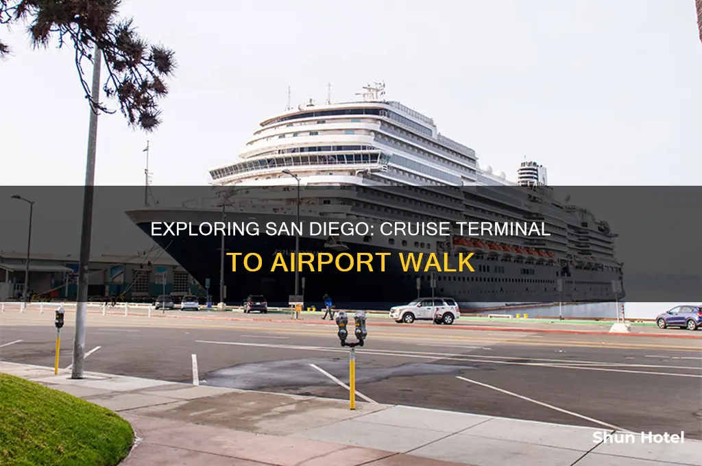 can you walk from san diego cruise terminal to airport