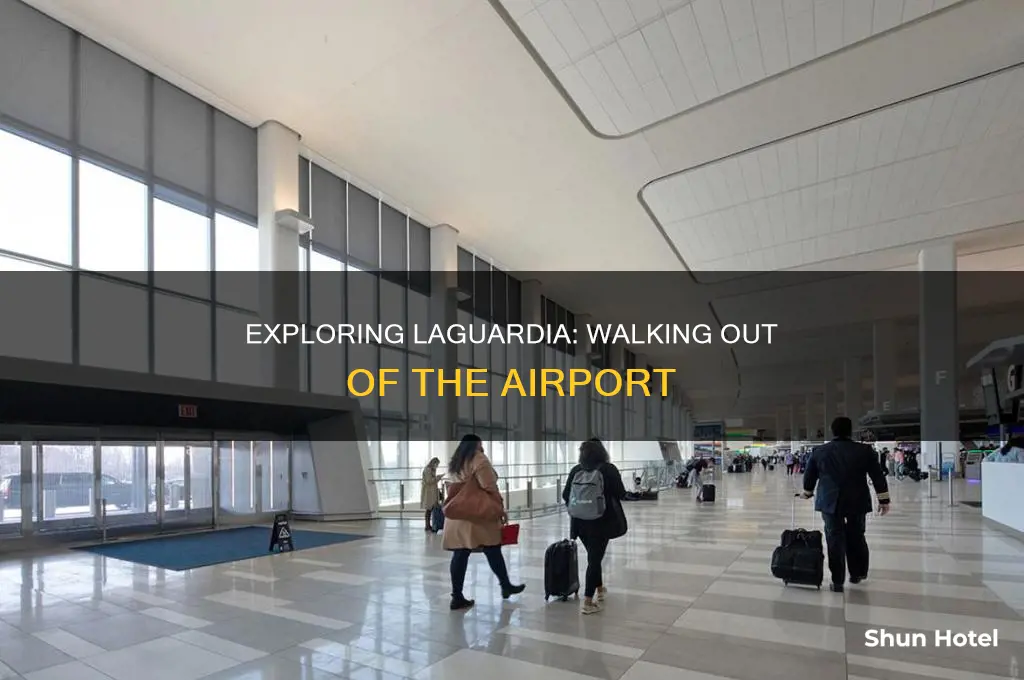 can you walk out of laguardia airport