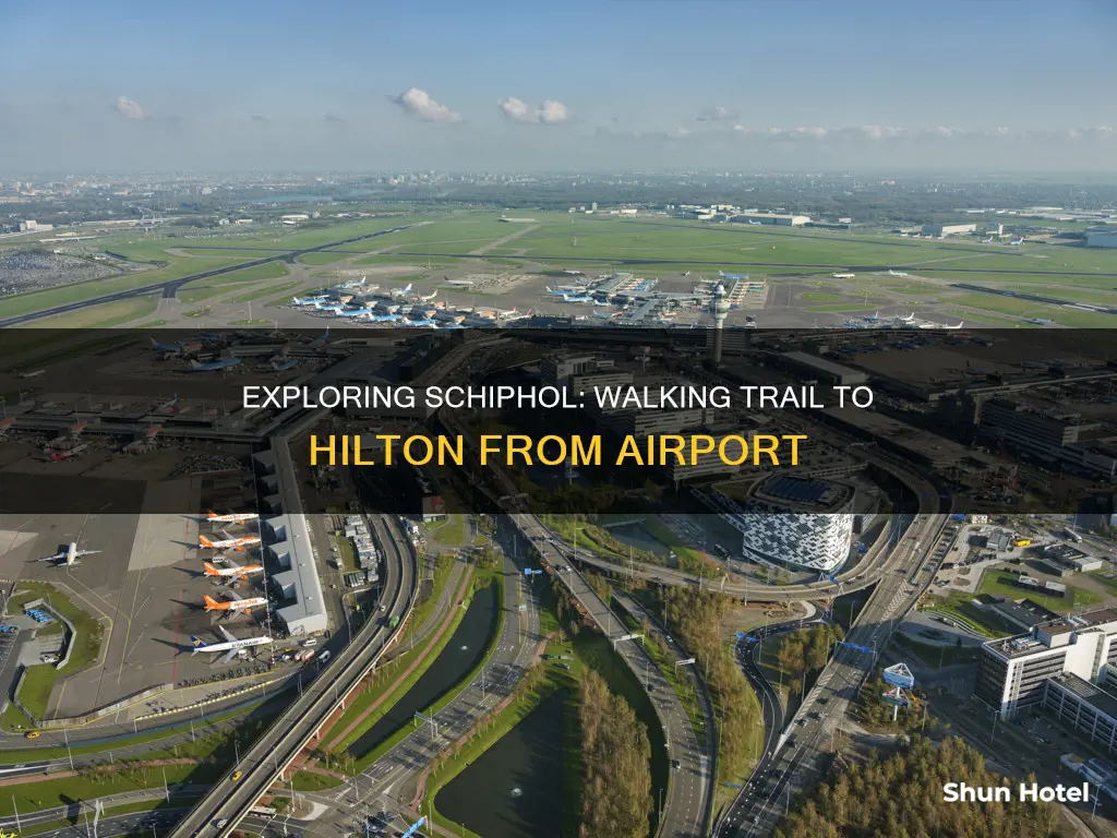 can you walk to hilton schiphol from airport