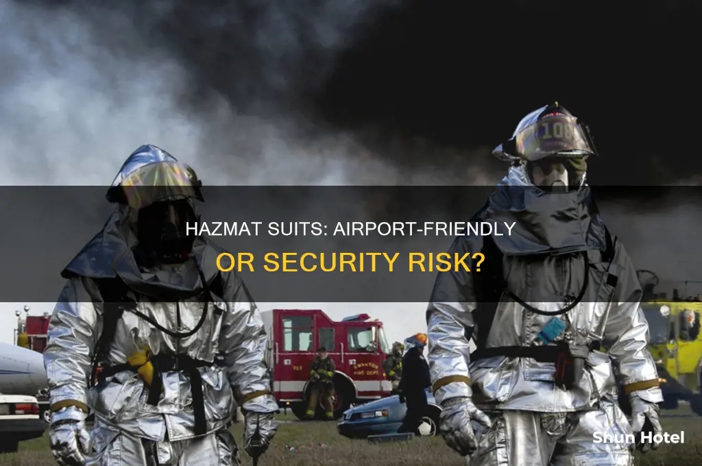 can you wear a hazmat suit in an airport