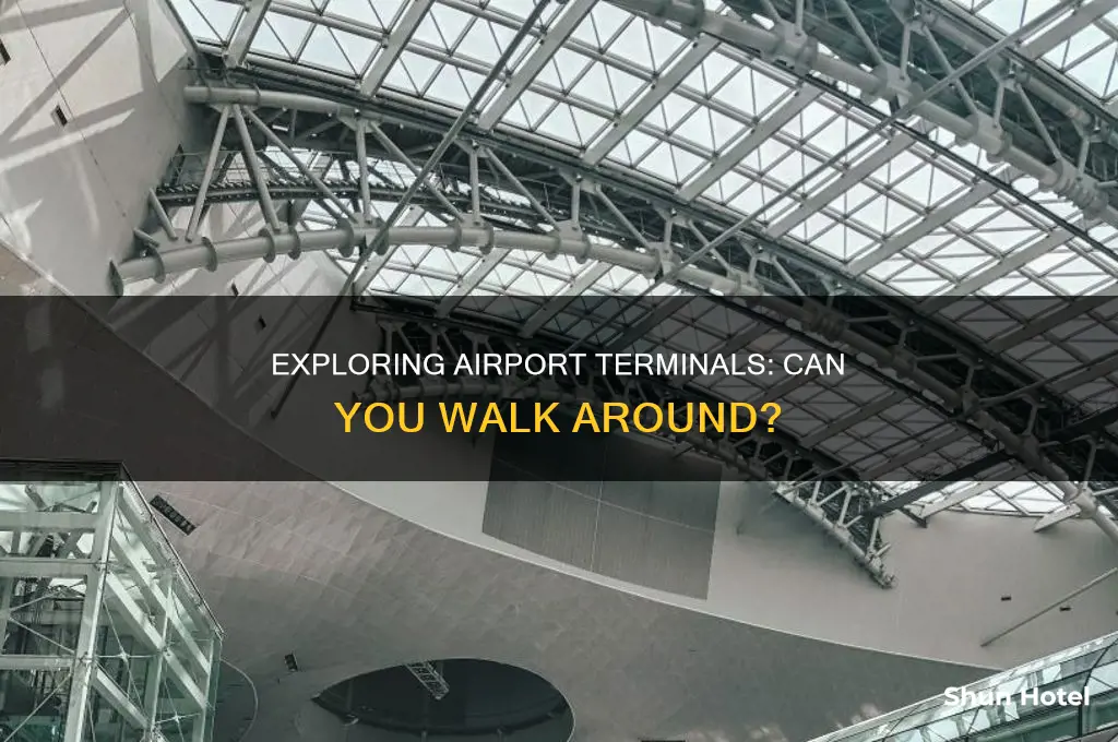 can youwalk around airport terminals