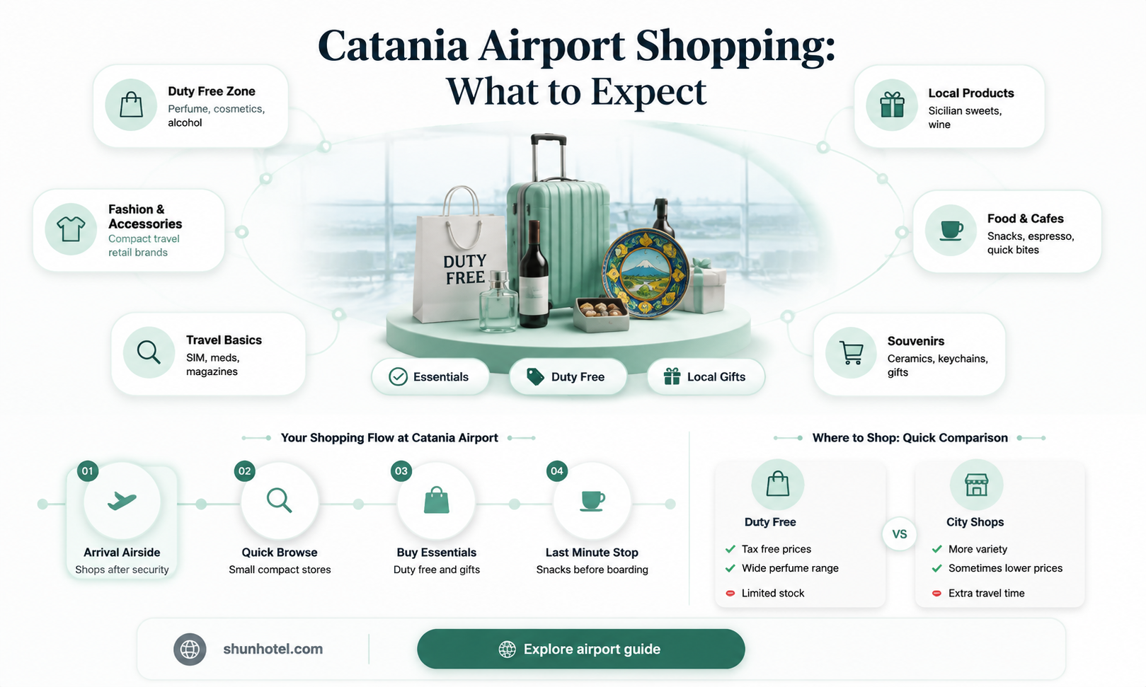 are there stores in catania airport