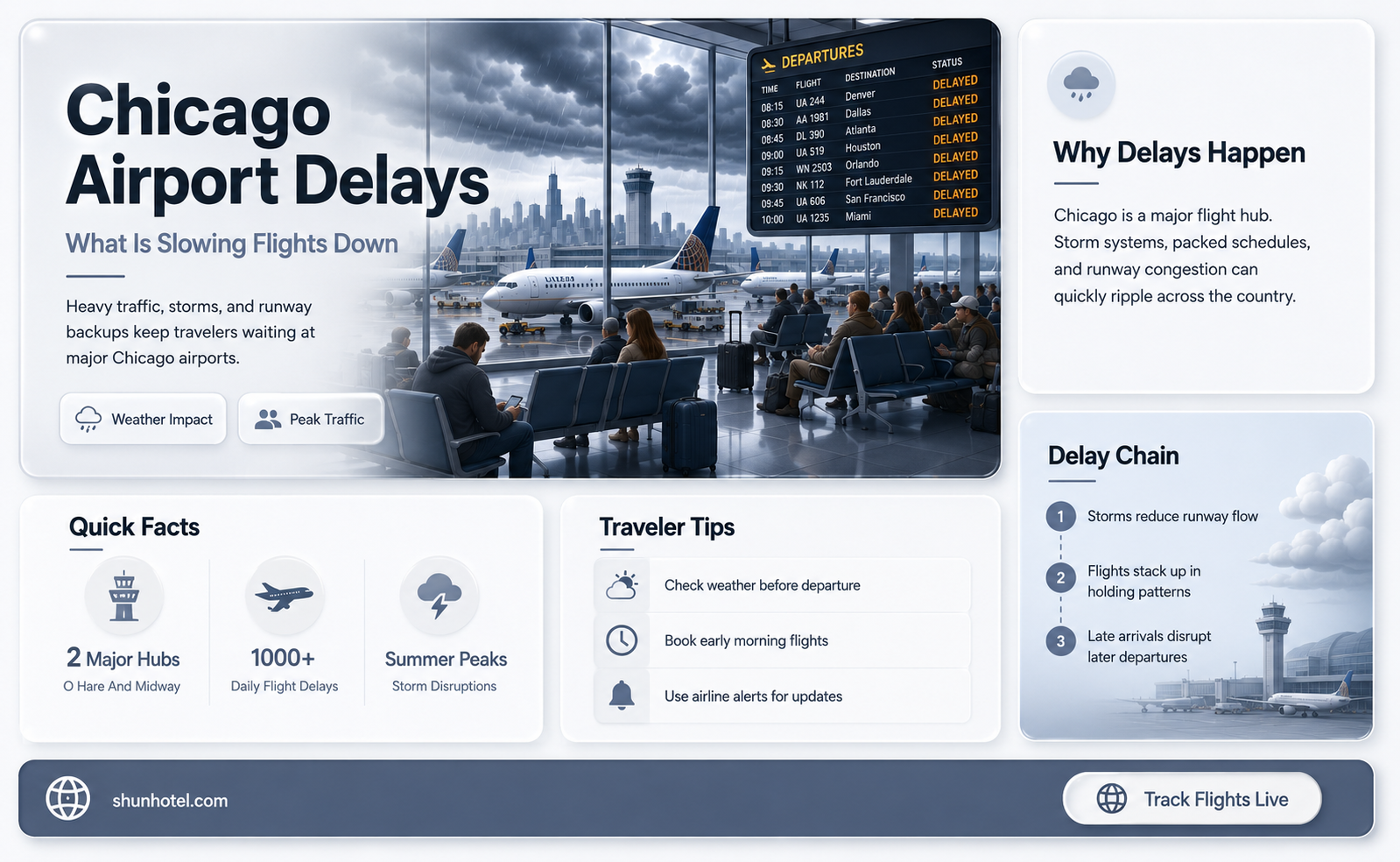 are there airport delays in chicago