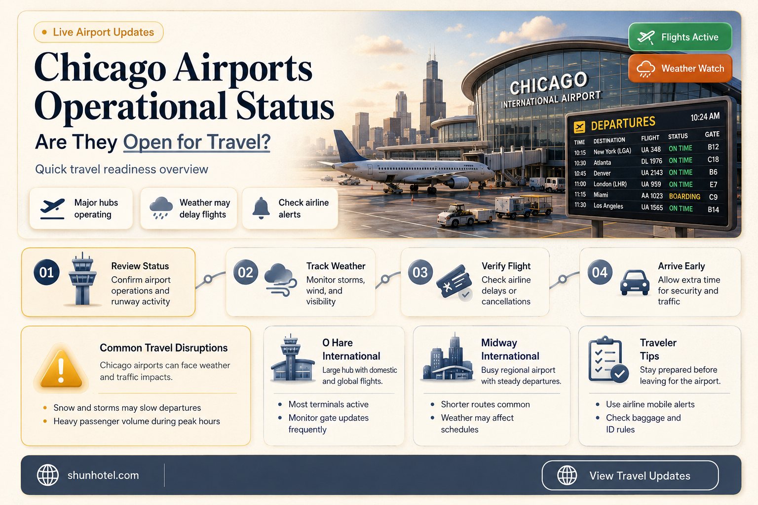 are the chicago airports open