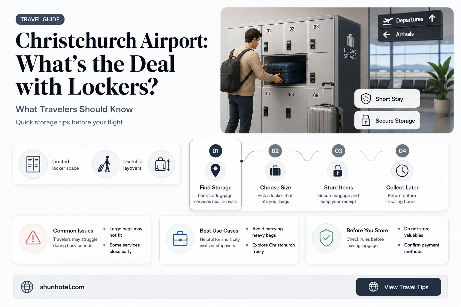 are there lockers at christchurch airport