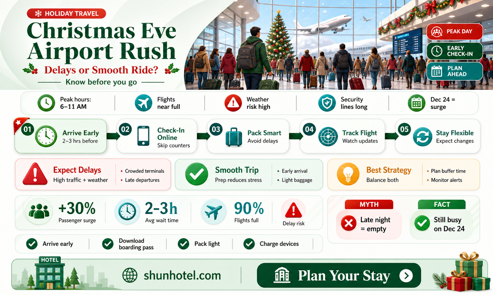 are airports busy on christmas eve