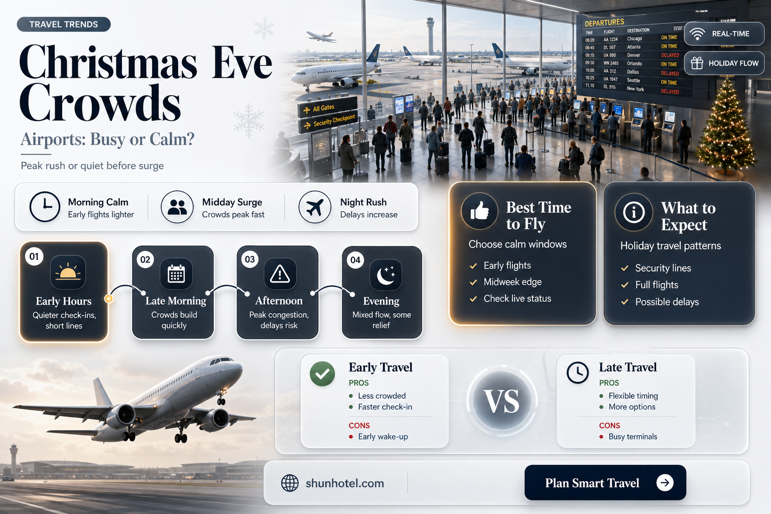 are airports crowded on christmas eve