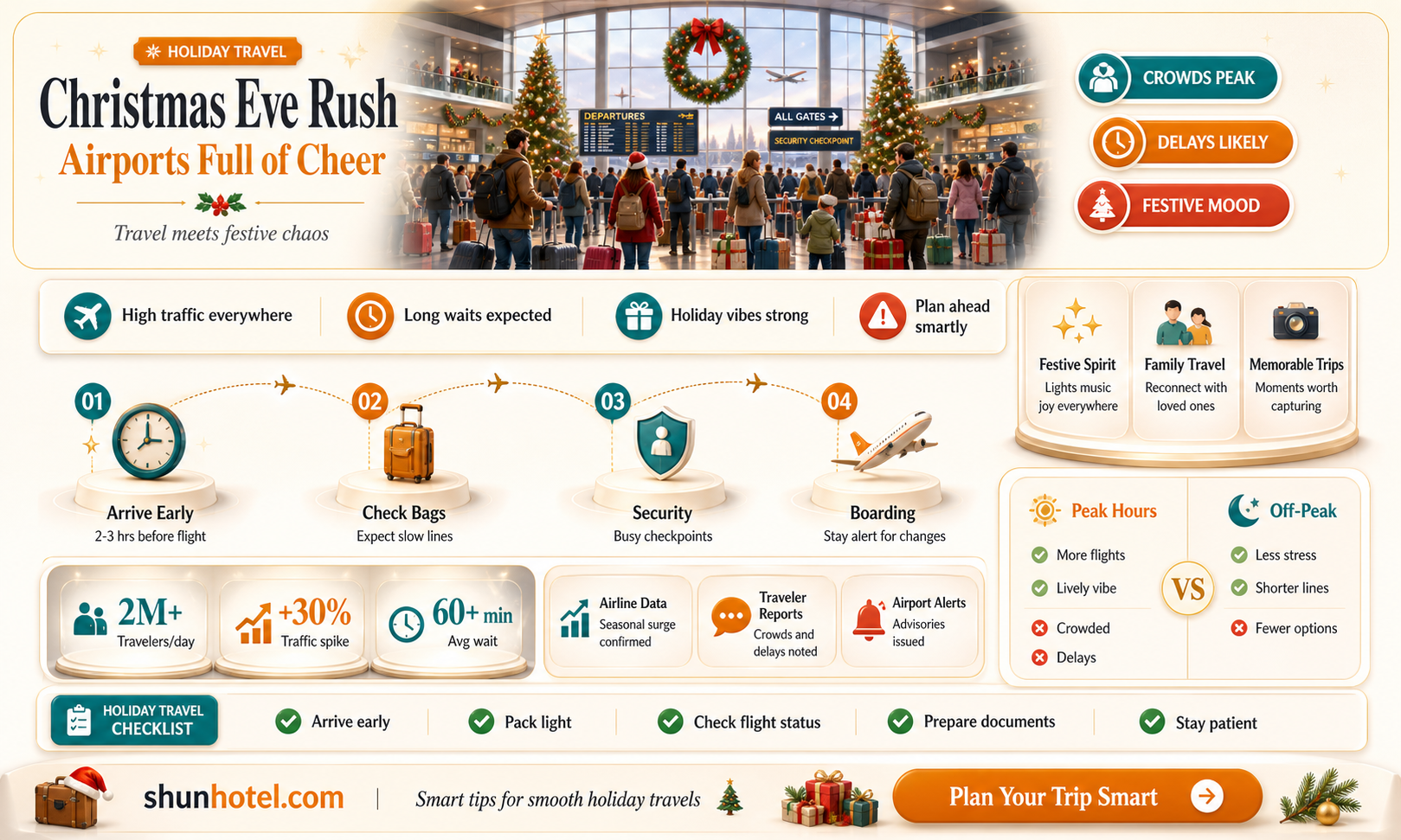 are airports busier on christmas eve