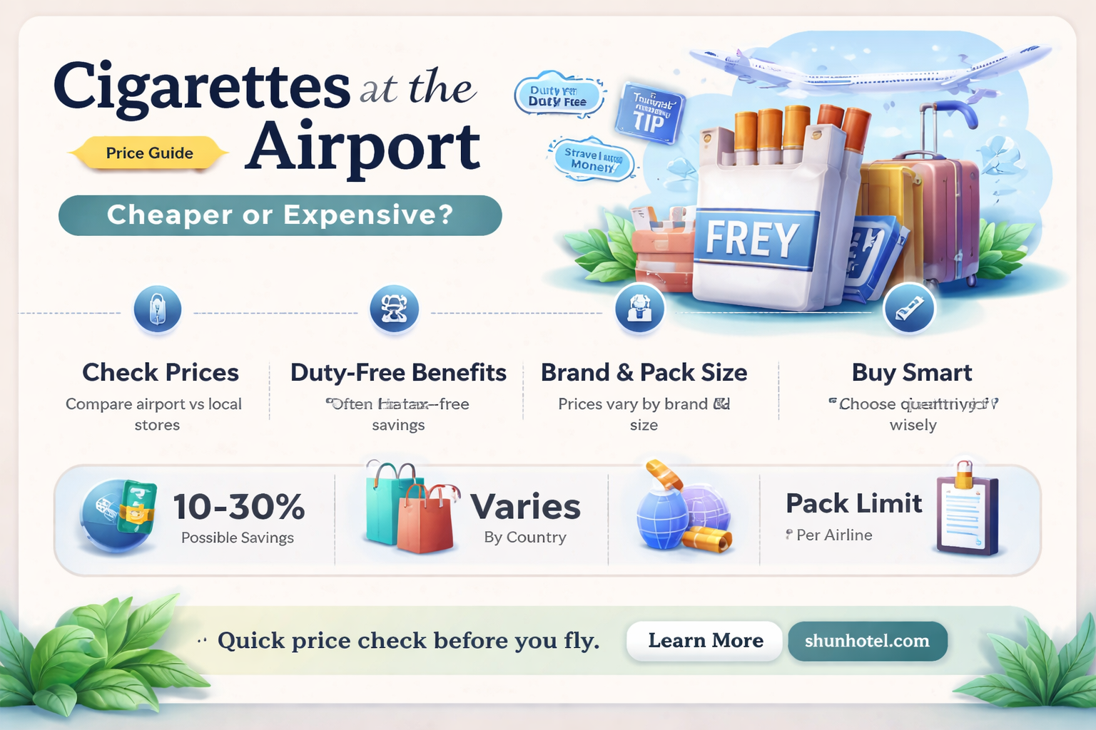 are cigarettes cheaper at the airport