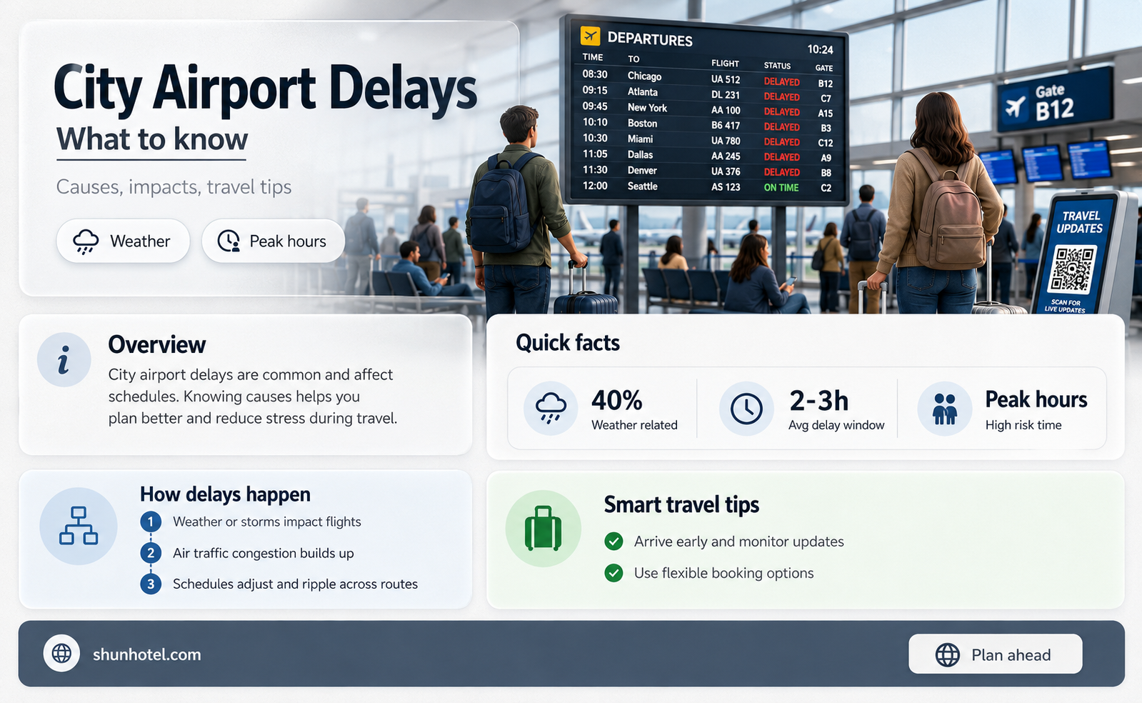 are there delays at city airport