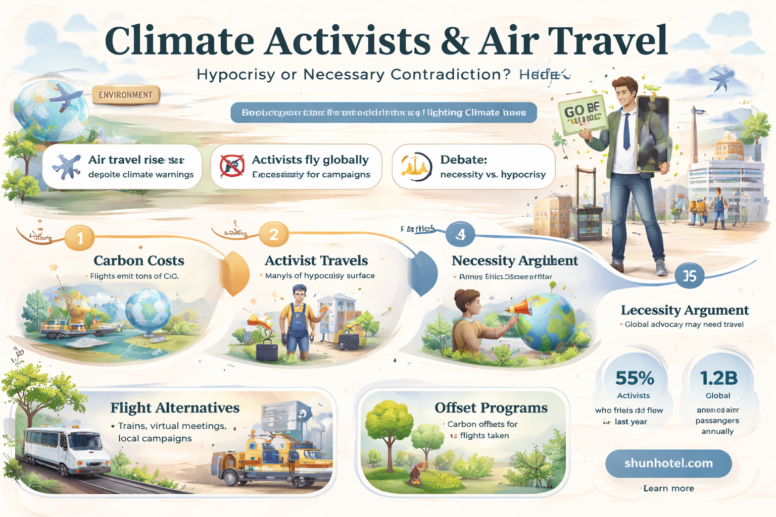 are climate control activist when they fly on airports