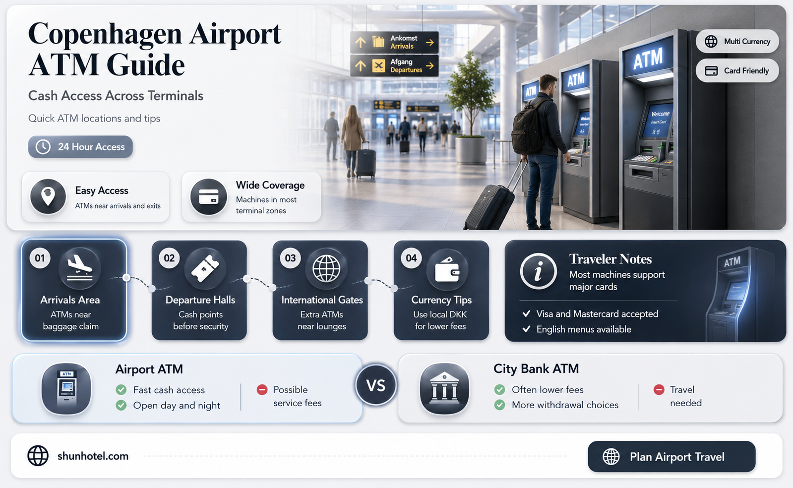 are there atms in copenhagen airport