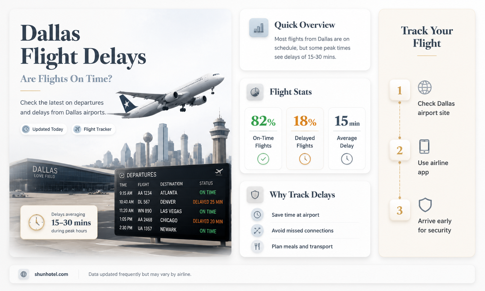are flights out of dallas delayed