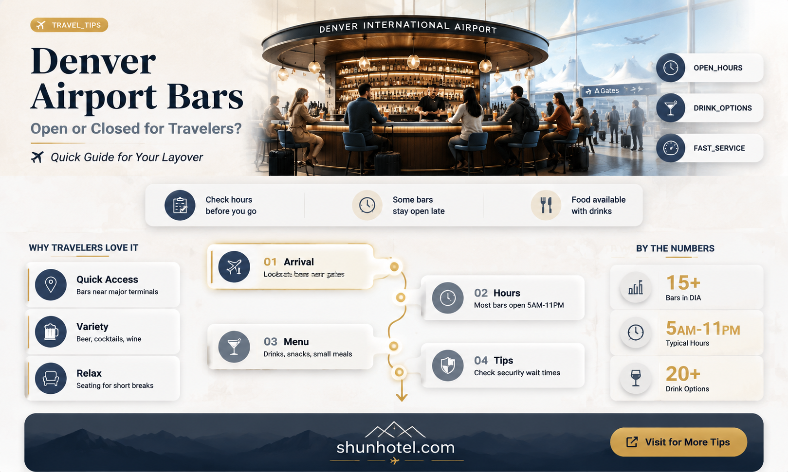 are bars open at denver international airport