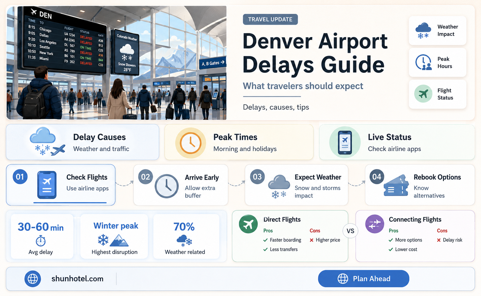 are there delays at denver airport