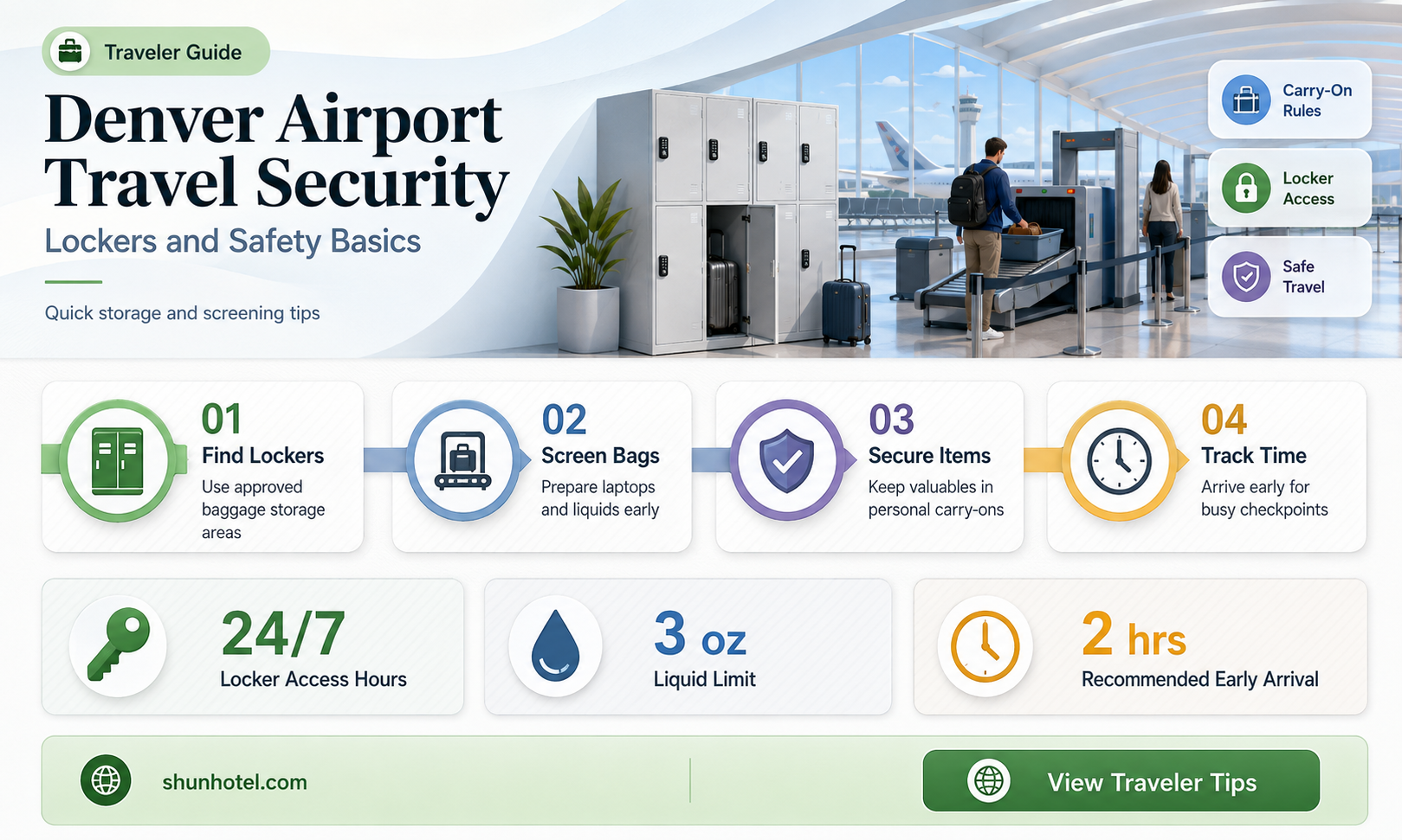 are there lockers at denver airport