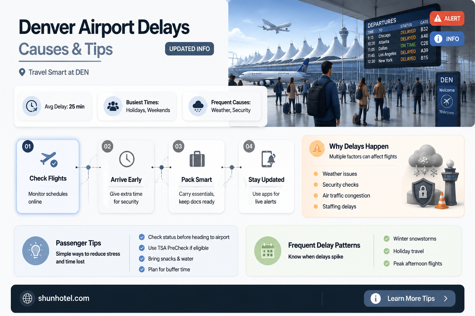 are flights delayed at denver international airport