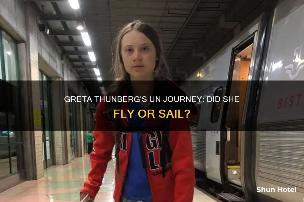 did greta thunberg fly to the united nations airport