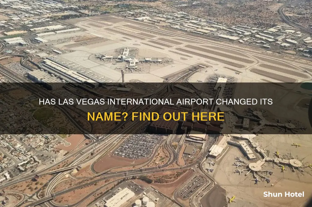 did las vegas international airport change its name