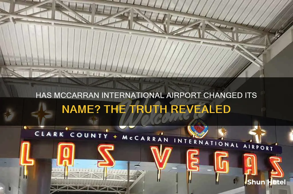 did mccarran international airport change its name