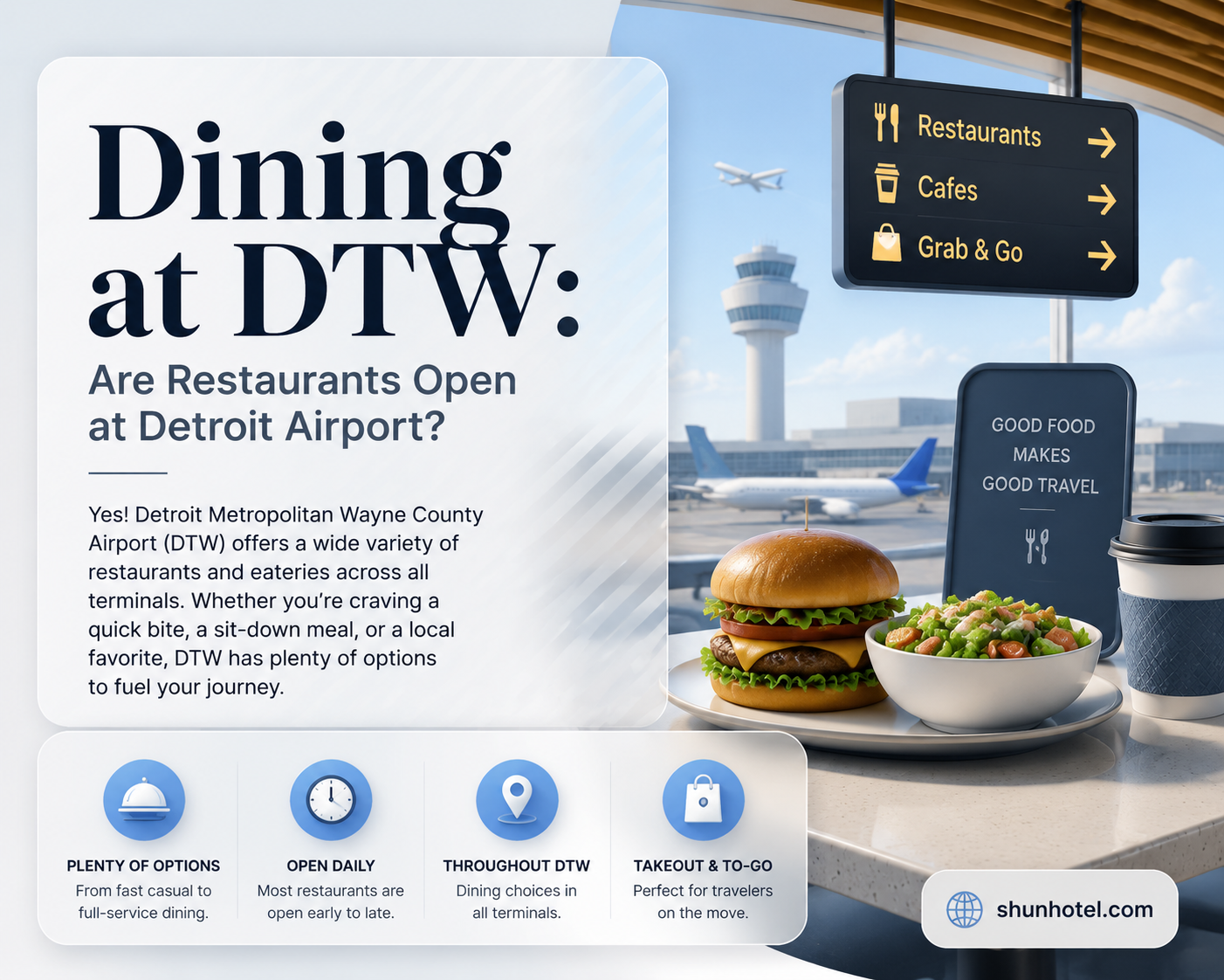 are restaurants open at dtw airport