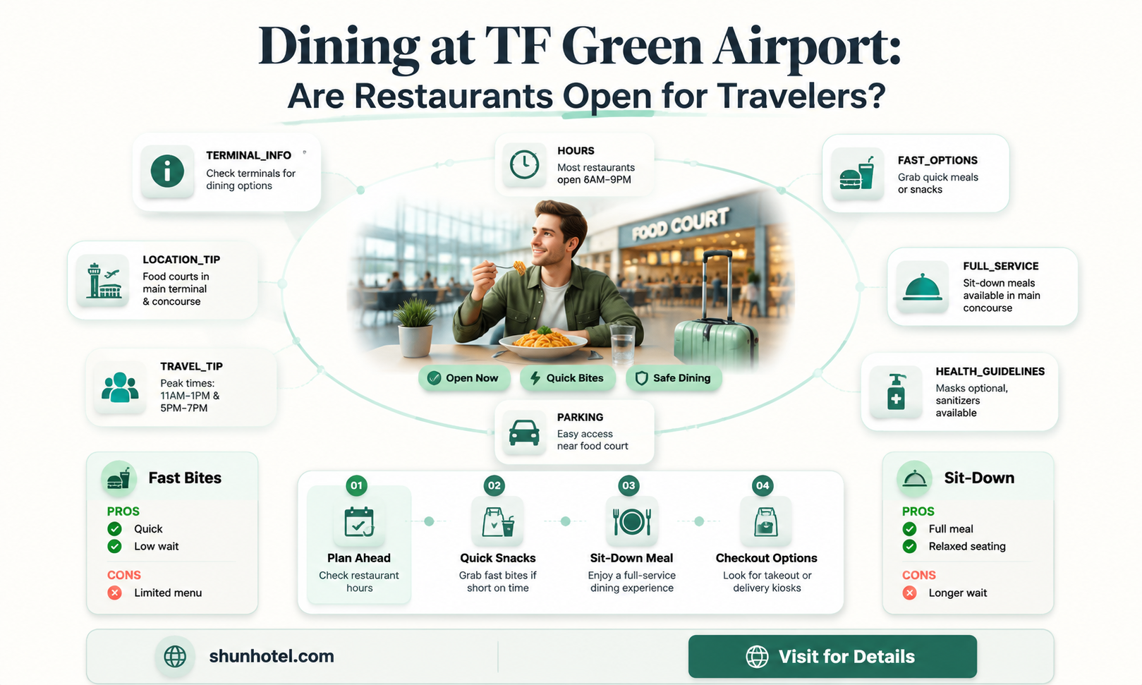are restaurants open at tf green airport