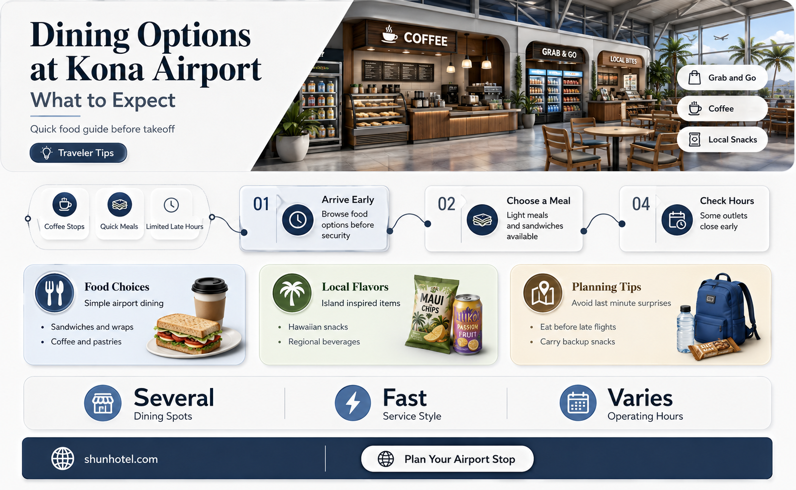 are there restaurants at kona airport