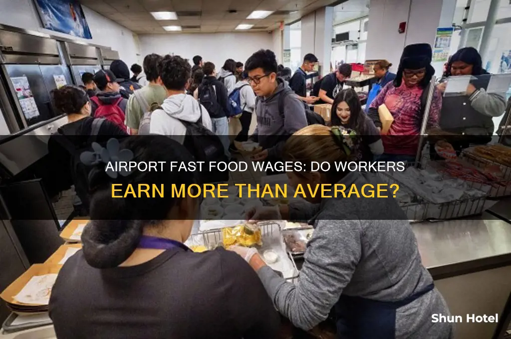 do airport fast food workers get paid more