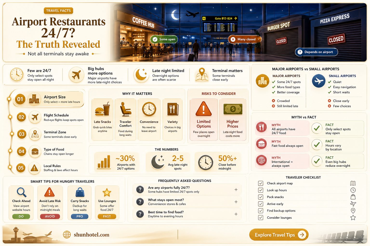 are airport restaurants open 24 7