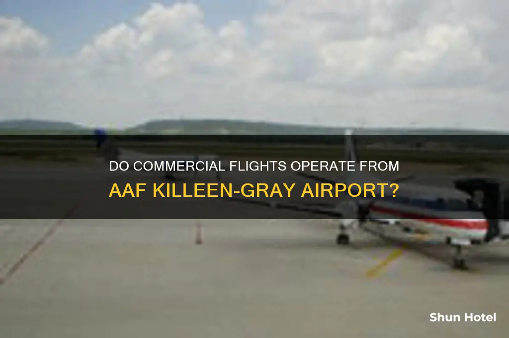 do commercial flights fly out of aaf killeeen gray airport