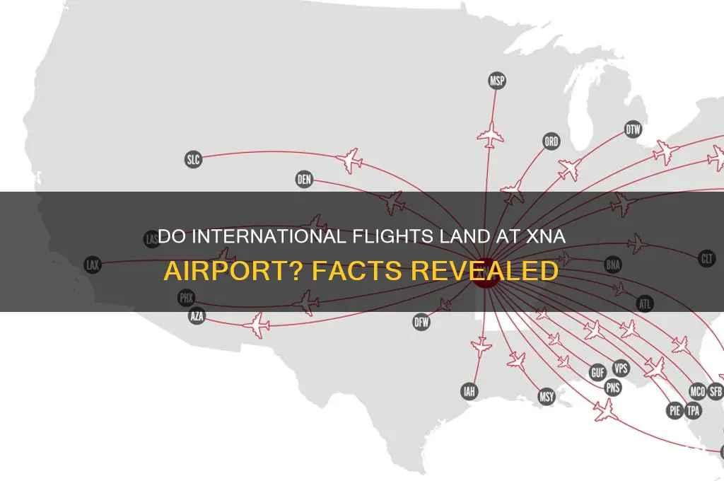 do international flights land at xna airport