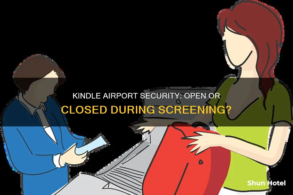 do kindles have to be open at airport security