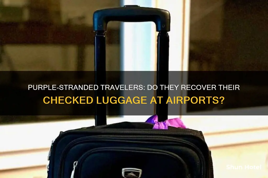 do purple stranded in airports get their checked luggage back