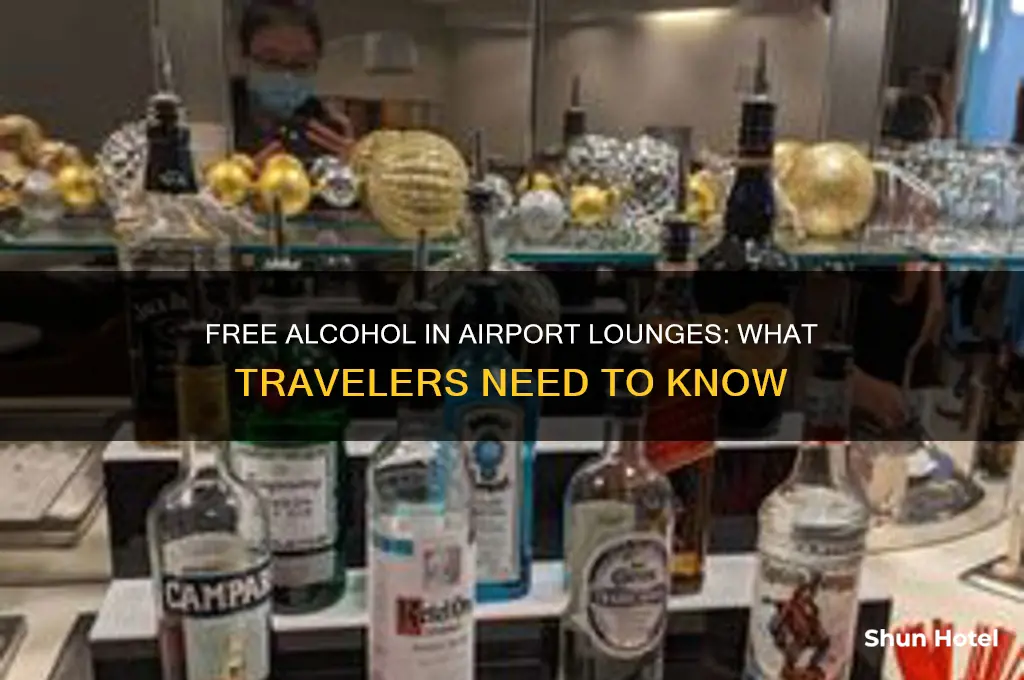 do you get free alcohol in airport lounges