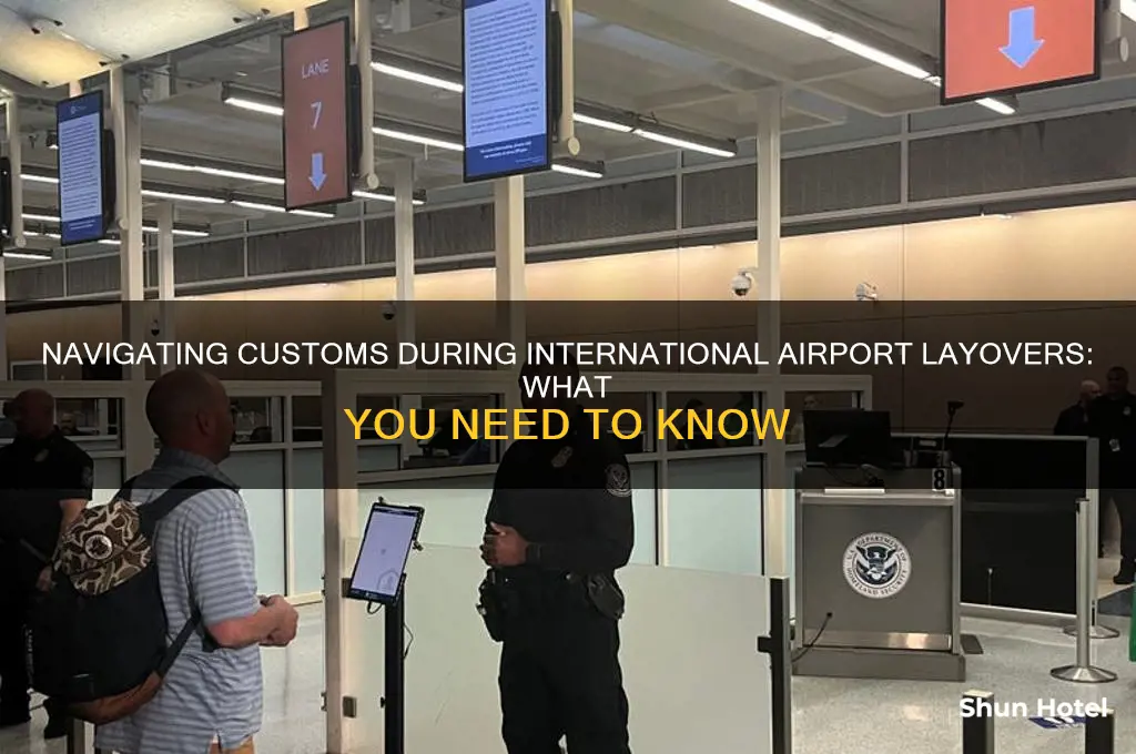 do you have to go through customs layover international airport