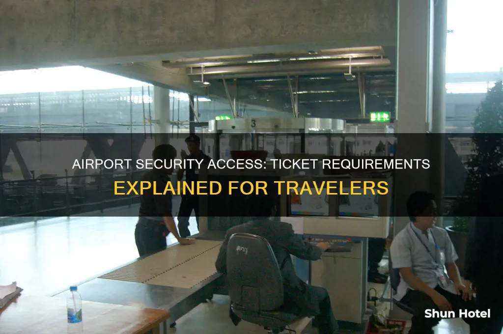 do you need a ticket to get through airport security