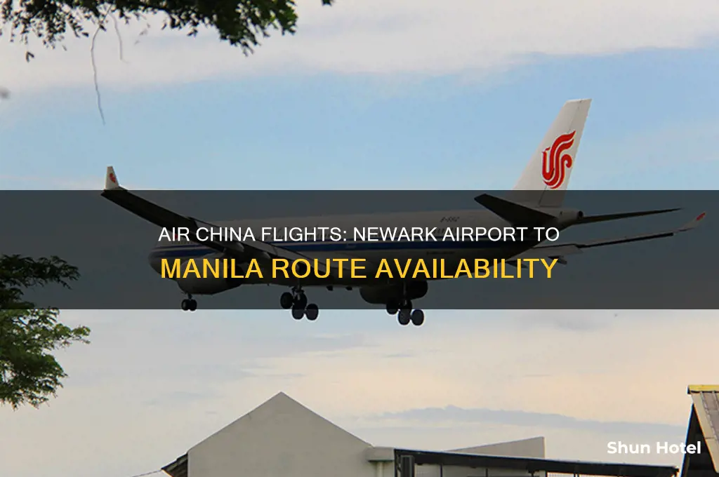 does air china fly from new wark airport to manila